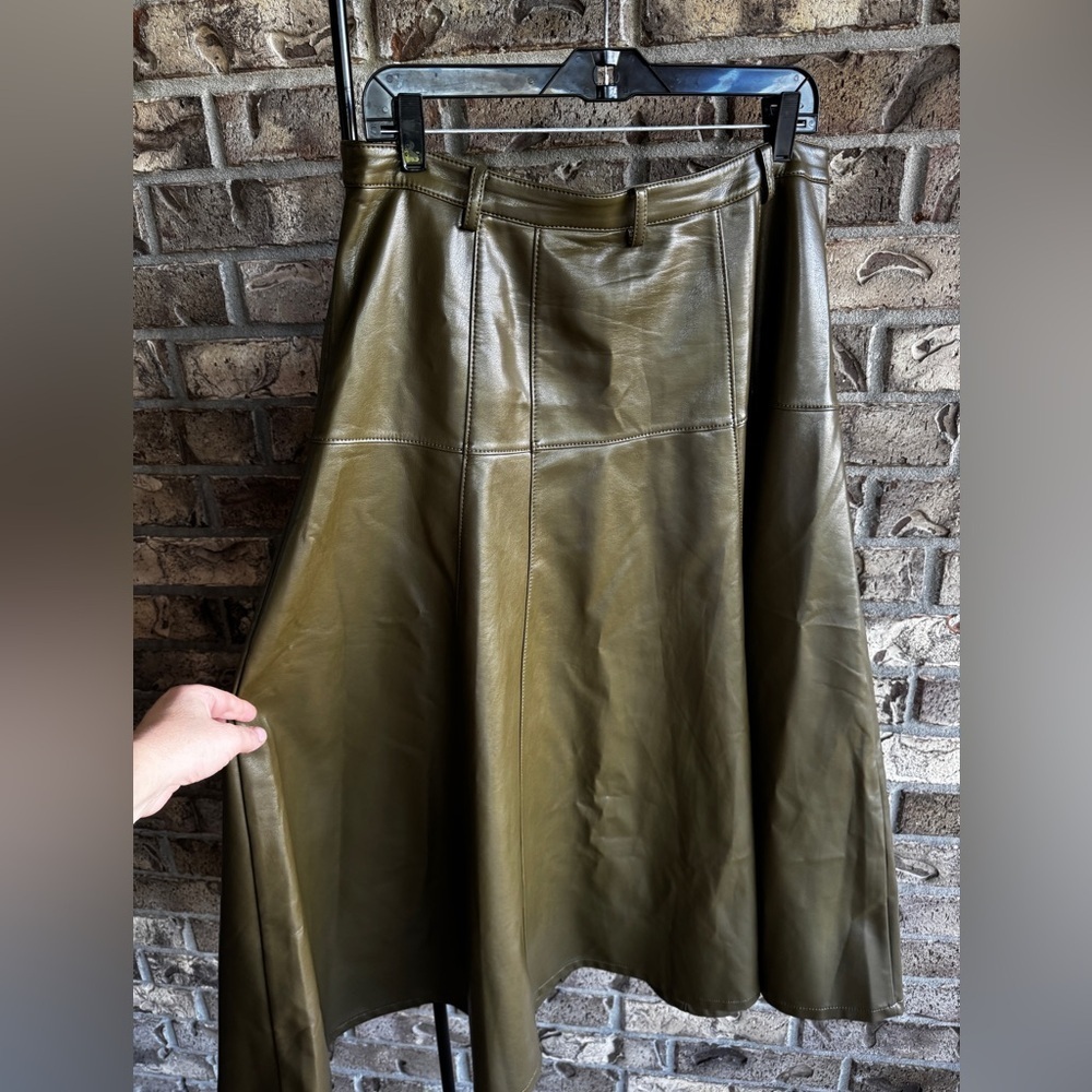 CINQ À SEPT
VEENA SKIRT - A-LINE SKIRT - DARK OLIVE Size 12 - Picture 9 of 14